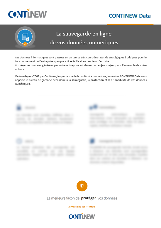 Fiche produit : Continew Entiercement