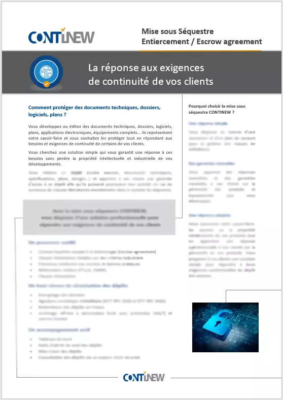 Fiche produit : Continew Séquestre